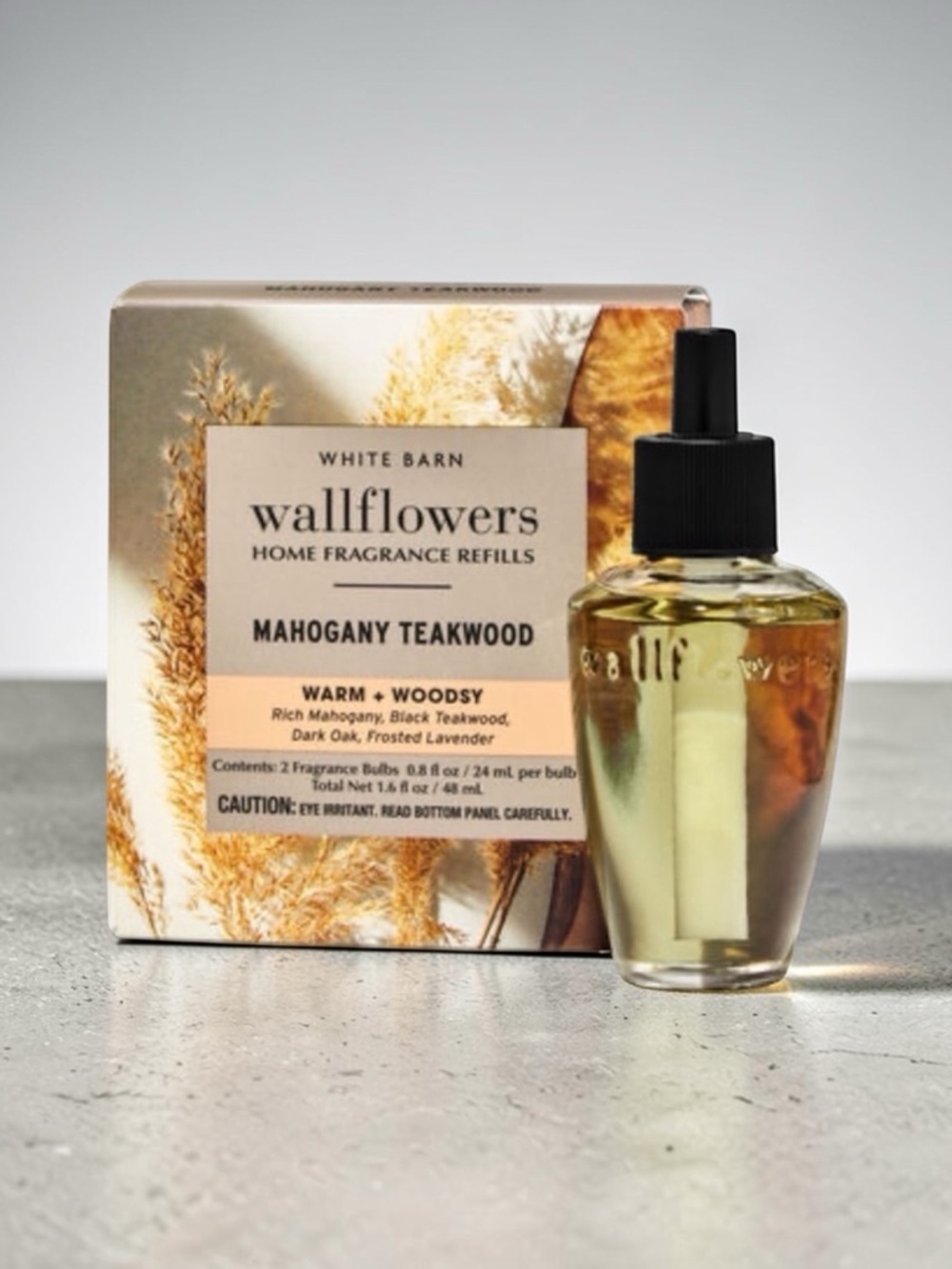 Bath & Body Works Wallflower Refills Mahogany Teakwood 2 Pack Nwt - Picture 1 of 4